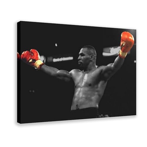DEZARO Mike Tyson – Boxer-Poster, Leinwand-Poster, Wandkunst, Dekordruck, Bild, Gemälde für Wohnzimmer, Schlafzimmer, Dekoration, Rahmenstil, 40 x 60 cm von DEZARO