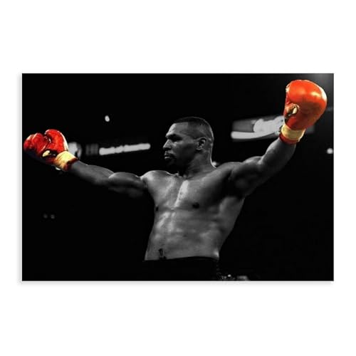 DEZARO Mike Tyson – Boxer-Poster, Leinwand-Poster, Wandkunst, Dekordruck, Bild, Gemälde für Wohnzimmer, Schlafzimmer, Dekoration, ungerahmt, 30 x 45 cm von DEZARO