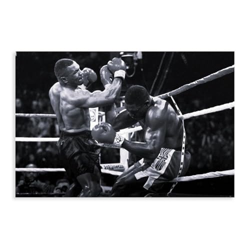 DEZARO Mike Tyson – Boxer-Poster, Leinwand-Poster, Wandkunst, Dekordruck, Bild, Gemälde für Wohnzimmer, Schlafzimmer, Dekoration, ungerahmt, 50 x 75 cm von DEZARO