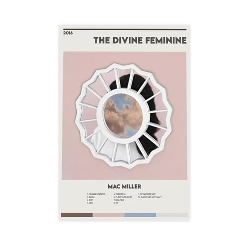 Mac Miller – The Divine Feminine – Retro-Musikalbum-Poster, Leinwand-Poster, Wandkunst, Dekor, Bild, Gemälde für Wohnzimmer, Schlafzimmer, Dekoration, ungerahmt, 40 x 60 cm von DEZARO