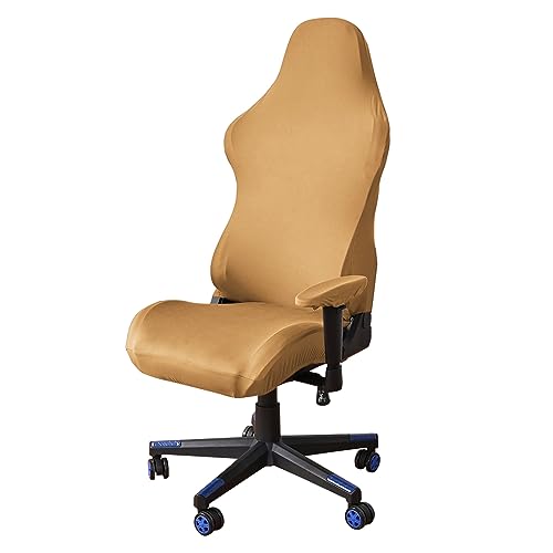 DEZYPZAM Gaming Stuhl Bezug, Dehnbare Gaming Stuhlhussen, Gamingstuhl-Bezüge, Gaming Racing Stuhlbezug Abnehmbar Waschbar, Bürostuhl Gaming Stuhlhussen (Kamel) von DEZYPZAM