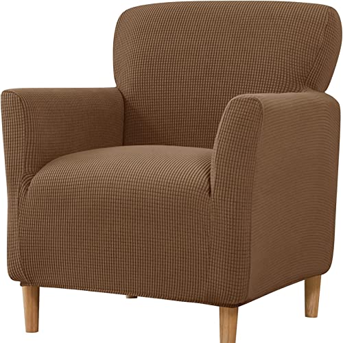 DEZYPZAM Sofahusse Sofa Abdeckung Hussen Wannensesselhussen | Accent Stuhlhussen Mit Armlehnen | Lounge Tub Sessel Stuhl Schonbezug, Sofa Überwürfe Sofabezug (Dunkelbraun) von DEZYPZAM