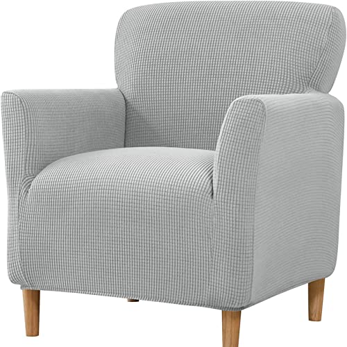 DEZYPZAM Sofahusse Sofa Abdeckung Hussen Wannensesselhussen | Accent Stuhlhussen Mit Armlehnen | Lounge Tub Sessel Stuhl Schonbezug, Sofa Überwürfe Sofabezug (Hellgrau) von DEZYPZAM