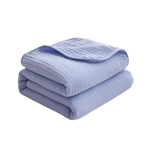 DEZYPZAM Tagesdecke 100% Baumwolle | Leichte, Atmungsaktive Sommerdecke für Erwachsene & Baby | als Kuscheldecke, Bettüberwurf, Couch-Überwurf (Lila,200x230cm) von DEZYPZAM