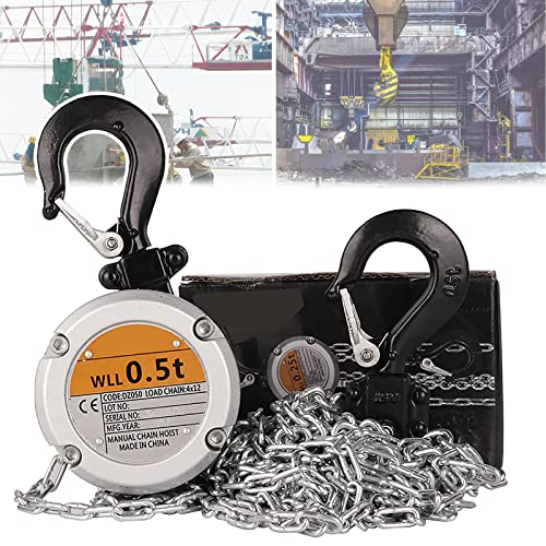 3 M Kettenzughaken, Leichter 250/500 Kg Kettenzug Aus Aluminiumlegierung, Mit Robustem Stahlhaken (360° Drehbar), Zum Heben Von GüTern In WerkstäTten, Auf Baustellen,500KG*3M von DEaThsalL