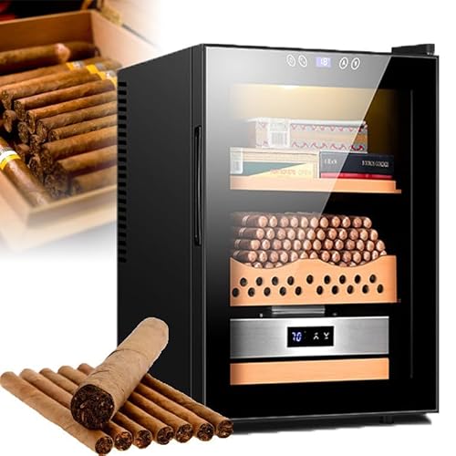 50-Liter-Humidor mit 1 Ablagefach und 1 Zigarrenkorb aus Zedernholz, großes Fassungsvermögen, konstante Temperatur und Luftfeuchtigkeit, Temperatur 11–18 °C 50-Liter-Humidor mit 1 Ablagefach und 1 Zigarrenkorb aus Zedernholz, großes Fassungsvermögen, konstante Temperatur und Luftfeuchtigkeit, Temperatur 11–18 °C von DEaThsalL