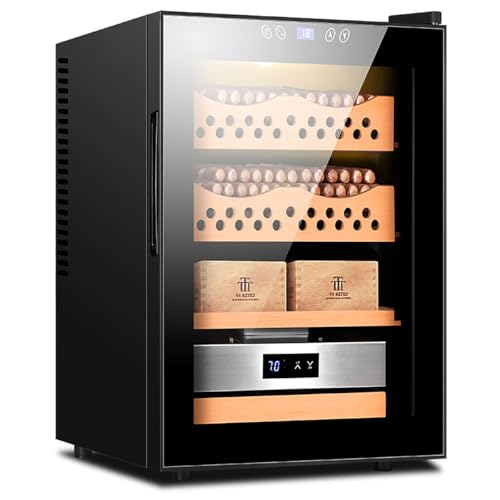 50-Liter-Zigarren-Humidor mit elektronischer Temperaturregelung und Zedernholz-Schublade, Fassungsvermögen 200–300 Zigarren, Geschenk für Männer,A 50-Liter-Zigarren-Humidor mit elektronischer Temperaturregelung und Zedernholz-Schublade, Fassungsvermögen 200–300 Zigarren, Geschenk für Männer,A von DEaThsalL