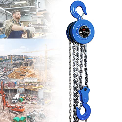 DEaThsalL 1-5 Tonnen Kettenzug, Kettenzug-Hebekette, Stark (Verdickte Legierung), Mit 3 M/10 Fuß Nicht Klemmender Nutkette, Zum Heben Von GüTern In BauwerkstäTten,1ton von DEaThsalL