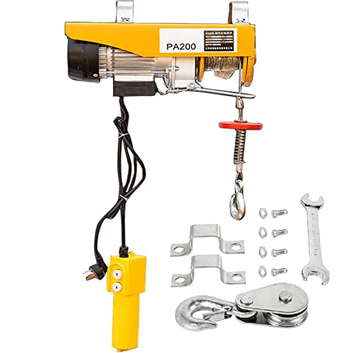 DEaThsalL 12–30 M Elektrischer Hebekran, Kleiner Haushaltskran, Mit Einzel-/Doppelspinne, 3 M GriffkabelläNge, FüR Garage, Lager, Fabrik,70KG*30M von DEaThsalL