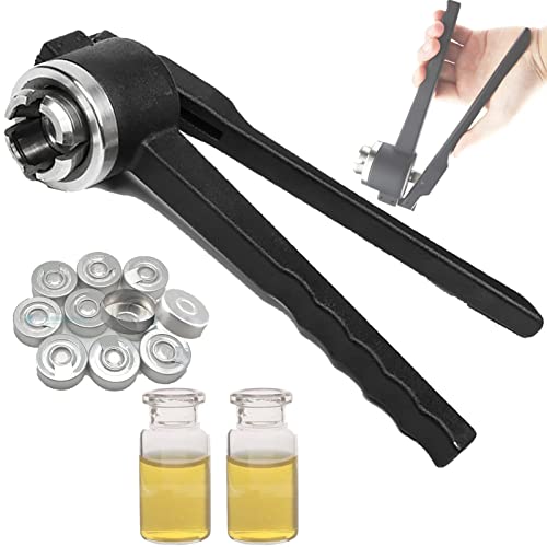 DEaThsalL 13/20 Mm Flip-Fläschchen-Bördel-/Verschraubungszange, Flaschen-Crimp-Verschließwerkzeuge, Rutschfester Griff/Verschließmaschine, Für Abdeckung Aus Reinem Aluminium 13mm von DEaThsalL