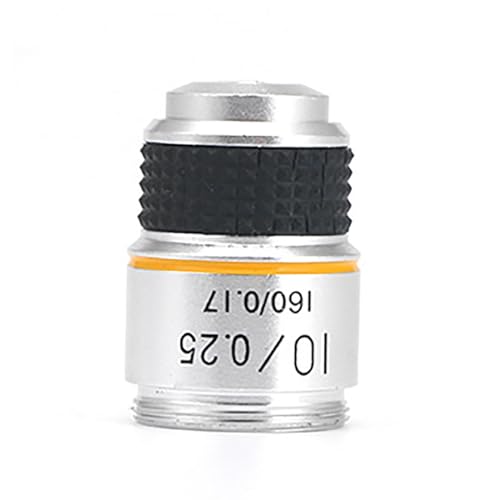 DEaThsalL 185 Achromatisches Objektiv, ZubehöR FüR Biologische Mikroskope (4X, 10X, 40X, 60X, 100X), Optische Linse (HD, Scharfe Abbildung), Standard-Rms-Gewindeschnittstelle 20,2 Mm,10X von DEaThsalL