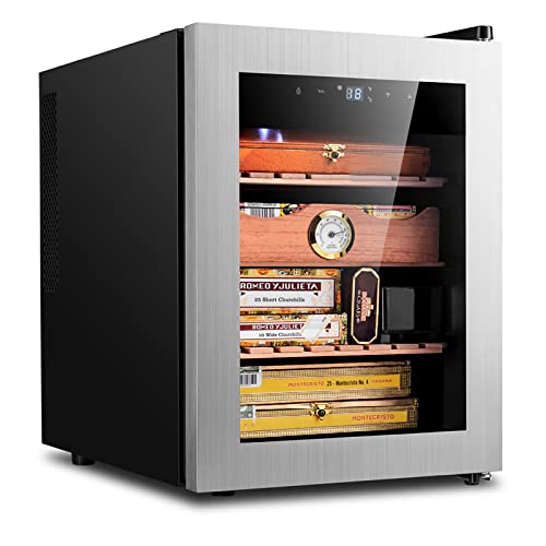 DEaThsalL Elektronischer Zigarrenschrank mit Negativ-Ionen-Reinigung, leise, intelligente Temperaturregelung (11–18 °C), Platz für 300 Zigarren, Geschenkartikel für Männer von DEaThsalL