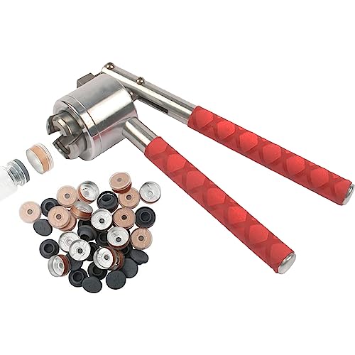 DEaThsalL Manuelle Crimpzange Für 13/15/20-Mm-Fläschchen (Für Aluminium-Kunststoff-Abdeckung/Abdeckung Aus Reinem Aluminium), Flip-Fläschchen-Crimper, Einstellbare Dichtigkeit 13MM von DEaThsalL