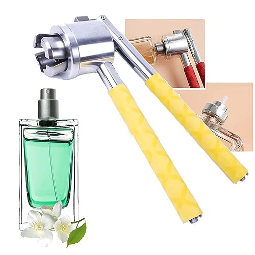 DEaThsalL ParfüMflaschen-SprüHflaschenverschließEr, Manuelle VerschließMaschine, Dichter Verschluss, (13mm/15mm/18mm/20mm) Verschlusswerkzeug, Mit Rutschfestem Griff Yellow-18mm von DEaThsalL