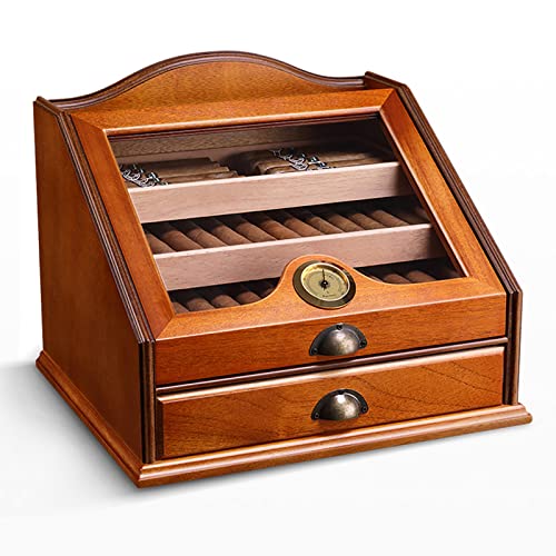 DEaThsalL Zigarrenhumidor aus Zedernholz, 4 Ebenen, herausnehmbarer Humidor mit Befeuchter und Hygrometer, für 100 Zigarren, Geschenkartikel für Männer DEaThsalL Zigarrenhumidor aus Zedernholz, 4 Ebenen, herausnehmbarer Humidor mit Befeuchter und Hygrometer, für 100 Zigarren, Geschenkartikel für Männer von DEaThsalL