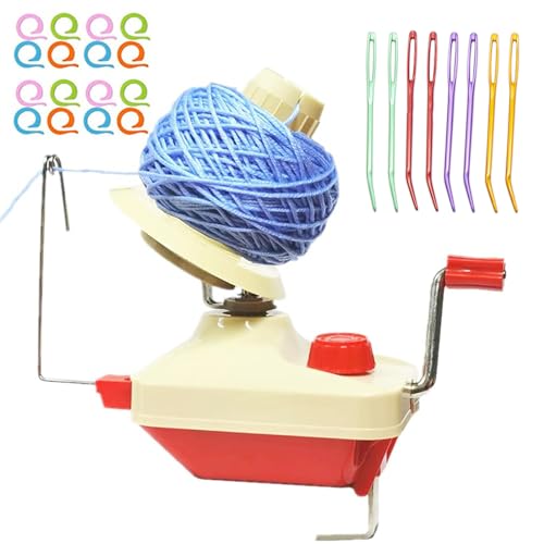 Spulenwickler Mit GroßEr KapazitäT, Einfacher Desktop-Spulenwickler, Einfach Zu Bedienen, 100 G/3,5 Oz KapazitäT + 8 StüCk NäHstricknadeln + 30 FarbmarkierungsknöPfe,Red Spulenwickler Mit GroßEr KapazitäT, Einfacher Desktop-Spulenwickler, Einfach Zu Bedienen, 100 G/3,5 Oz KapazitäT + 8 StüCk NäHstricknadeln + 30 FarbmarkierungsknöPfe,Red von DEaThsalL