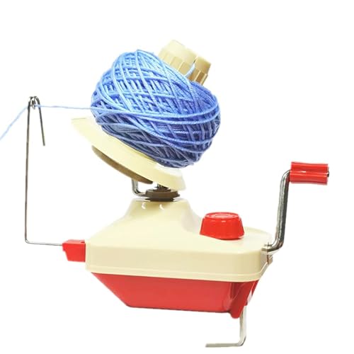 Wollwickelmaschine, Einfacher Desktop-GarnschüTtler, Manuelles DIY-Strickwerkzeug, 100 G KapazitäT/Einfach Zu Installieren, Spart Zeit,Red von DEaThsalL