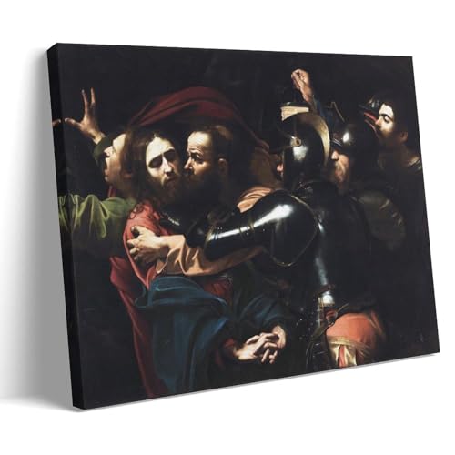 Caravaggio Painters' Works「The Taking of Christ」Poster, Gemälde auf Leinwand, Wandkunst, Rollbild, Druck, Wohnzimmer, Wände, Dekoration, Häuser, 20 x 30 cm von DEcter