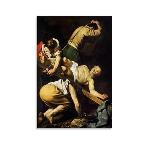 DEcter Caravaggio Painters' Works「The Crucifixion of Saint Peter」Poster, Raum, ästhetischer Druck, Kunst, Wandgemälde, Leinwand, Geschenke, moderne Schlafzimmer-Dekoration, 60 x 90 cm von DEcter