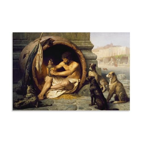 Diogenes By Jean-Leon Gerome Maler-Kunstwerk, Poster, Gemälde auf Leinwand, Wandkunst, Rollbild, Druck, Wohnzimmer, Wände, Dekoration, Häuser, 50 x 75 cm Diogenes By Jean-Leon Gerome Maler-Kunstwerk, Poster, Gemälde auf Leinwand, Wandkunst, Rollbild, Druck, Wohnzimmer, Wände, Dekoration, Häuser, 50 x 75 cm von DEcter