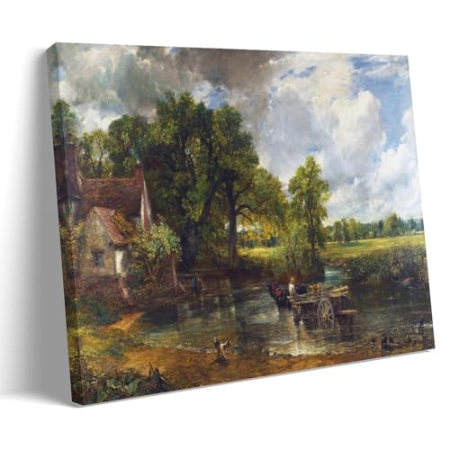 John Constable Painters' Works「The Hay Wain」Bedrucktes Leinwand-Poster, Kunst, Leinwand, Malerei, Dekor, Wanddruck, Fotogeschenke, Heimdekoration, moderne Dekorationen, 30 x 45 cm von DEcter