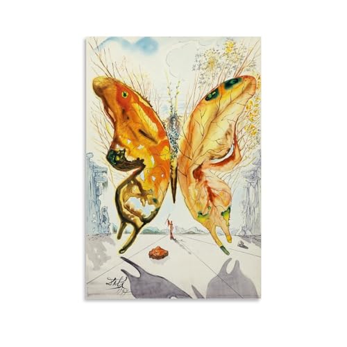 Kunstdruck auf Leinwand, Motiv: Venus Schmetterling (1947) von Salvador Dalí, Maler, Kunst, Dekoration, moderne Heimkunstwerke, Geschenkidee, 40 x 60 cm von DEcter