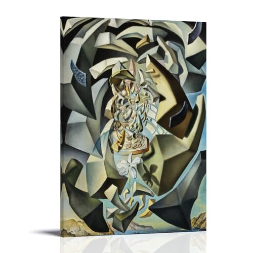 Madone Microphysique von Salvador Dalí Maler-Kunstwerk, Poster, Wandkunst, Scroll Leinwand, Gemälde, Bild, Wohnzimmer, Dekoration, Zuhause, 30 x 45 cm von DEcter