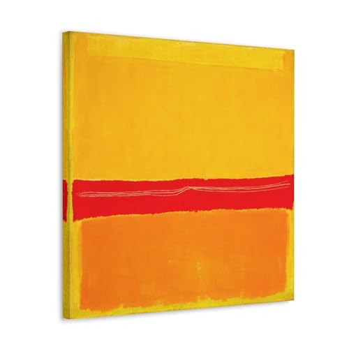 Mark Rothko Maler (gelb, rot, orange), Kunstwerk-Poster, coole Kunstwerke, Gemälde, Wandkunst, Leinwanddrucke, hängendes Bild, Heimdekoration, Geschenkidee, 70 x 70 cm von DEcter