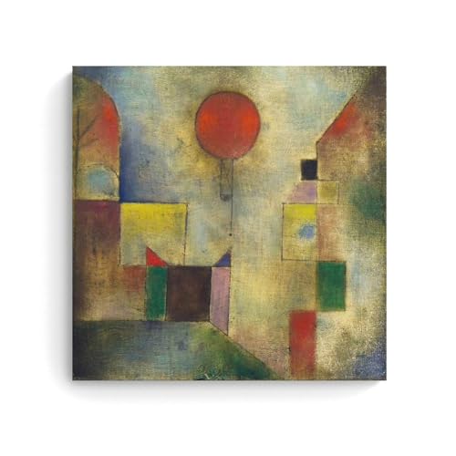 Paul Klee Maler-Poster, Motiv: roter Ballon auf Leinwand, Kunstdruck, modernes Familienschlafzimmer, 50 x 50 cm von DEcter