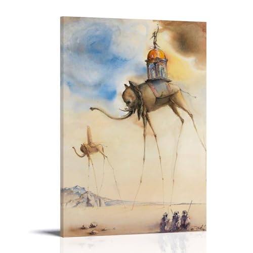 Space Elephant By Salvador Dalí Painter Artwork Poster Wandkunst Bild Malerei Leinwand Drucke Kunstwerke Schlafzimmer Wohnzimmer Dekor 20 x 30 cm von DEcter