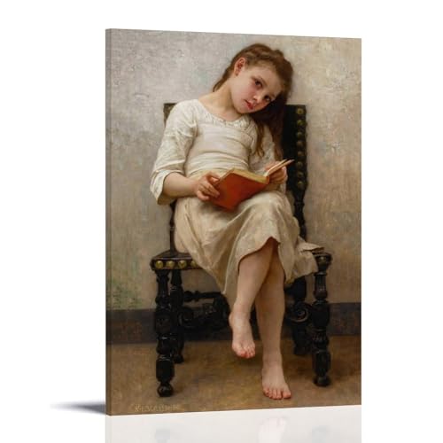 William Adolphe Bouguereau Painters' Works「The Price Book」Bedrucktes Leinwand-Poster auf Leinwand, Wandkunstdrucke, Geschenke, Foto, Gemälde, Raumdekoration, Heimdekoration, 20 x 30 cm von DEcter