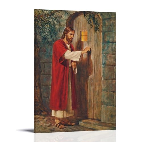 William Holman Hunt Artwork【Jesus klopft an die Tür】Poster, Leinwandkunst und Wandkunst, Bild, Druck, moderne Familienschlafzimmer-Dekoration, 30 x 45 cm von DEcter