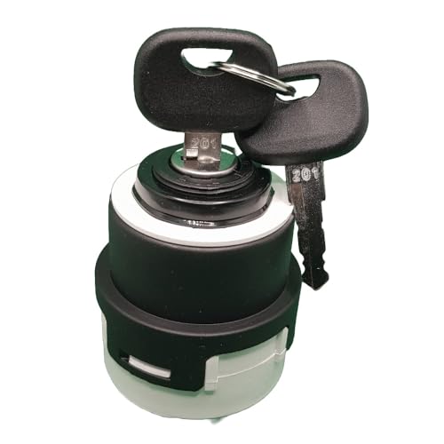 Universal Zündschloss 12/24 Volt Glühanlassschalter für Baumaschinen wie Atlas Weyhausen Terex Weycor Fuchs inkl. 2 Schlüssel mit Schließung 201 von DF QUALITY