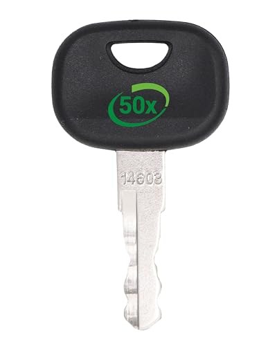Universalschlüssel 14603 Baumaschinenschlüssel Zündschlüssel für Baumaschinen Traktoren Stapler Rüttelplatten Radlader Bagger (50) von DF QUALITY