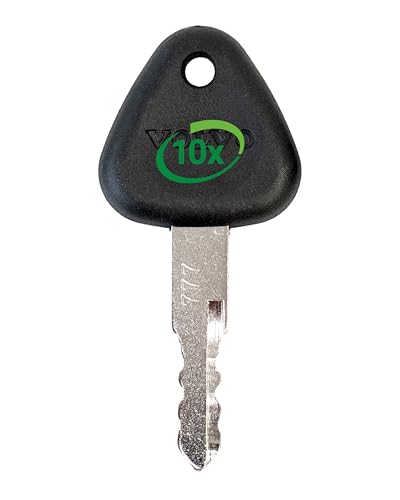 df quality Schlüssel 777 Universalschlüssel Baumaschinenschlüssel für Volvo Bagger Radlader Starterschlüssel Zündstarterschlüssel (10) von DF QUALITY