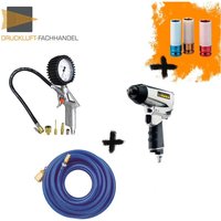 AKTION Schneider-Schlagschrauber-Set mit Reifenfüller + Stecknüsse + Druckluftschlauch von DF TOOLS