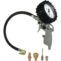 Df Tools - DF-Reifenfüller geeicht, präziser Luftdruckprüfer, Reifenfüllgerät mit 4 Adapter von DF TOOLS