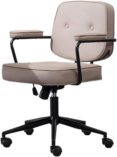 DFAEEKIYO Bürostuhl, Computer, Zuhause, verstellbar, drehbar, mit dickem Kissen, Khaki von DFAEEKIYO