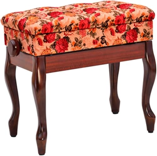 DFAEEKIYO Klavierhocker, Stoff mit Notenspeicherbank, mit Tragfähigkeit, 180 kg, Kommode oder Musiker-Gitarrenstuhl (Farbe 2) von DFAEEKIYO