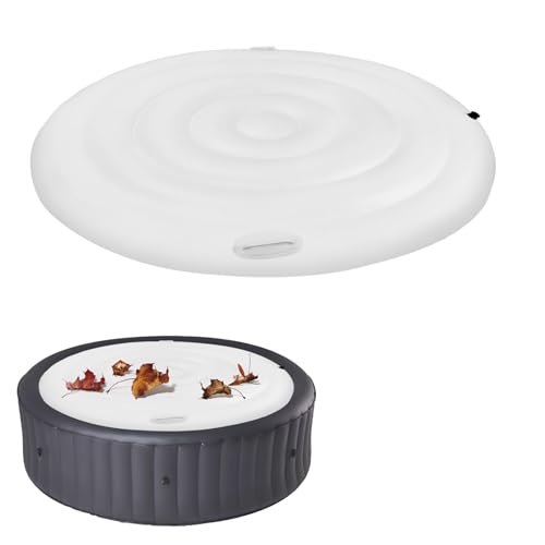 DFANCE Aufblasbare Whirlpool-Abdeckung,Whirlpool-Deckel mit Griff,Staubdicht und Wasserdicht,Energiesparender Whirlpool-Deckel,Aufblasbarer Lazy Spa-Deckel(Color:Circle 140cm) von DFANCE