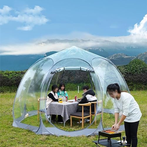 DFANCE Bubble Tent Pop Up Pavillon, 5-7 Personen Iglu Kuppel Garten Terrasse Baldachin Überdachung Große Premium Übergröße Instant Gewächshaus Wetter Pod für Party Camping von DFANCE