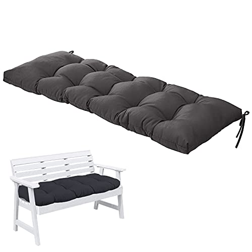 DFANCE Outdoor Bankauflage Garten,Kissen für Hollywoodschaukel Gartenbank Auflage Kissen Sitzkissen,für Terrasse,Rasen,Gartenschaukel, Gartenmöbel,Lounger,Schwarz,150x50CM/59x20IN von DFANCE