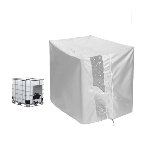 IBC Tank Abdeckung,210D IBC Abdeckplane für Wassertank 800L/1000L/1200L IBC Container Anti-UV Schutzhülle IBC Tank Cover für IBC-Tank Behälter Container Regenwass(Size:800L 120*80*100cm,Color:Schwarz) von DFANCE