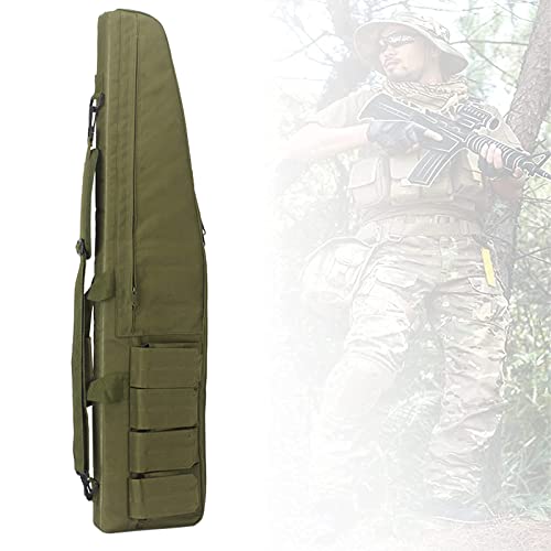 Waffentasche Gewehrtasche Langwaffentasche Futteral,wasserdichte Double Rifle Bag Mit Pouches Compartments,Gepolsterte Gewehrkoffer Genügend Stauraum for Storage,Army Green,120CM/47.2IN von DFANCE