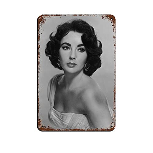 DFASF Schauspieler Elizabeth Taylor 7 Retro-Poster Metall-Blechschild Chic Art Retro Eisen Malerei Bar Menschen Höhle Cafe Familie Garage Poster Wanddekoration 20 x 30 cm von DFASF