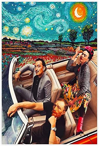 Frida Kahlo Print On Canvas Wall Art Poster Van Gogh Canvas Print Painting Home Decor SalvadorDalí Picture Funny Artwork For Living Room Bedroom Wall Decor Frameless,40 x 60 cm Frida Kahlo Print On Canvas Wall Art Poster Van Gogh Canvas Print Painting Home Decor SalvadorDalí Picture Funny Artwork For Living Room Bedroom Wall Decor Frameless,40 x 60 cm von DFBFMO