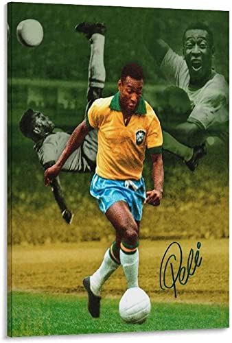 Der König des Fußballs Pelé Poster Leinwand Wandkunst Brasilien Berühmter Fußballspieler Pelé Bild Gemälde Modernes Home Decor Sammlung Wandbild Leinwanddruck Fußball Fan's Memorial Gift,40×60cm Der König des Fußballs Pelé Poster Leinwand Wandkunst Brasilien Berühmter Fußballspieler Pelé Bild Gemälde Modernes Home Decor Sammlung Wandbild Leinwanddruck Fußball Fan's Memorial Gift,40×60cm von DFBFMO