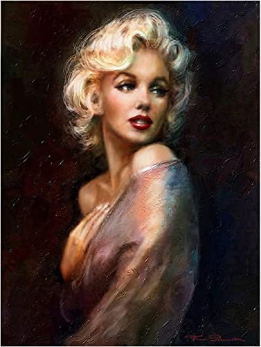 Leinwandbilder Marilyn Monroe Wandbilder Poster und Kunstdrucke Wandkunstdruck Marilyn Monroe Wanddekoration Kunstwerk für Zuhause Wohnzimmer Dekoration Rahmenlos,60x90cm von DFBFMO