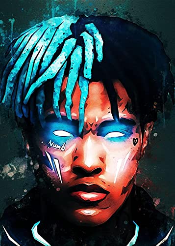 XXXTentacion Poster Dekorative Home Canvas Malerei Drucken Wand Kunst Bild Auf Leinwand Poster Home Dekoration Für Wohnzimmer Kunstwerk Unframed,30x45cm von DFBFMO