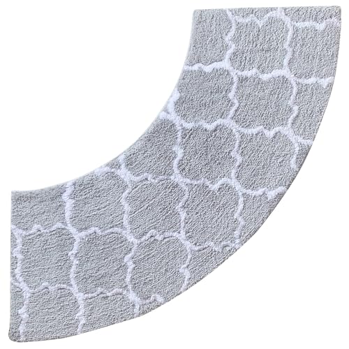DFEO Gebogene Duschmatte, 45 * 143 Duschmatte rutschfest Duschmatte Halbrund FächerföRmig Fußpolster, Dicke/Weich/Maschinenwaschbar, Die Sich Perfekt An Eine Runddusche Anpasst. von DFEO@MF